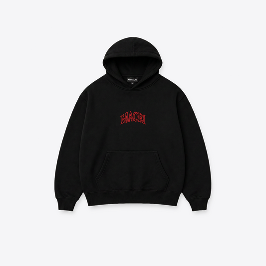 Hoodie MAORI Black Zigzag