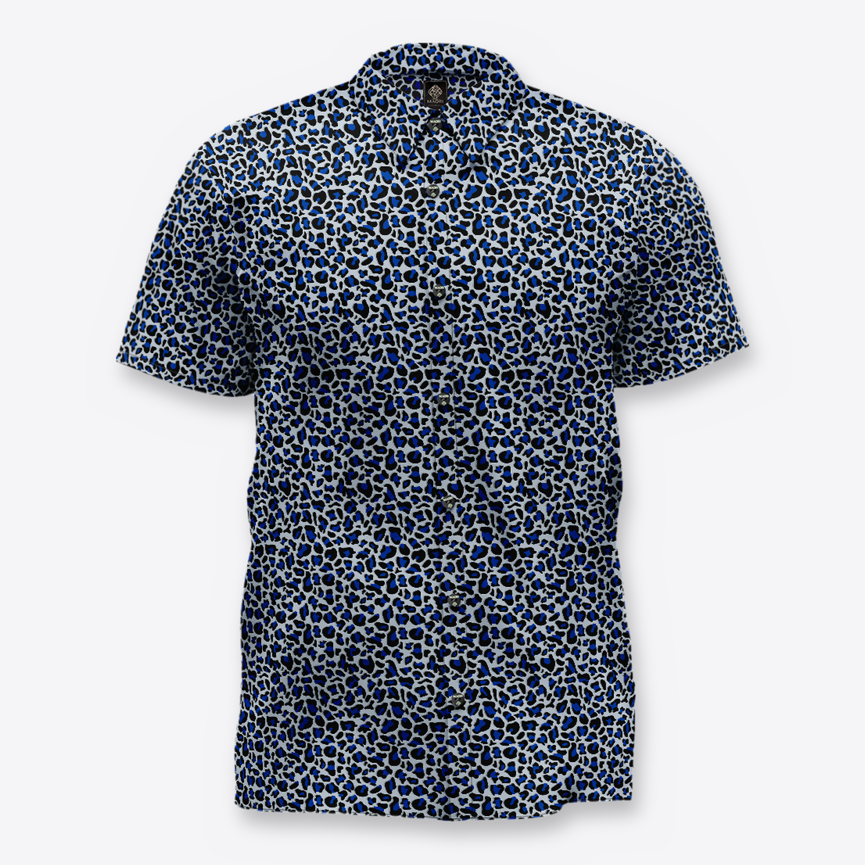 Camisa leopardo azul frente