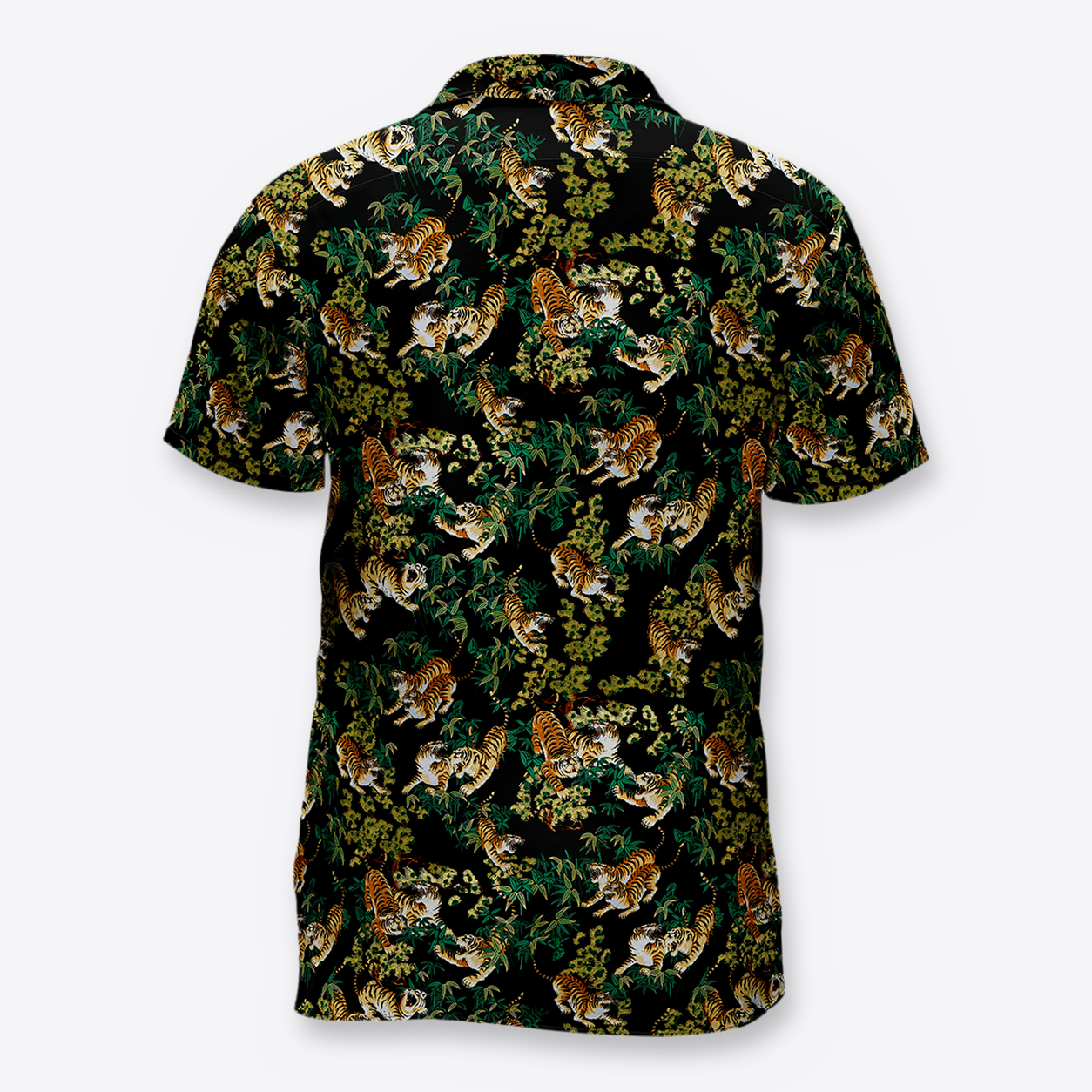Camisa tigre verde esmeralda espalda