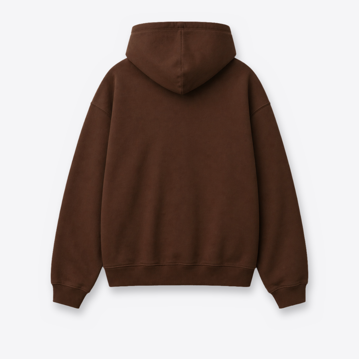 hoodie color chocolate espalda