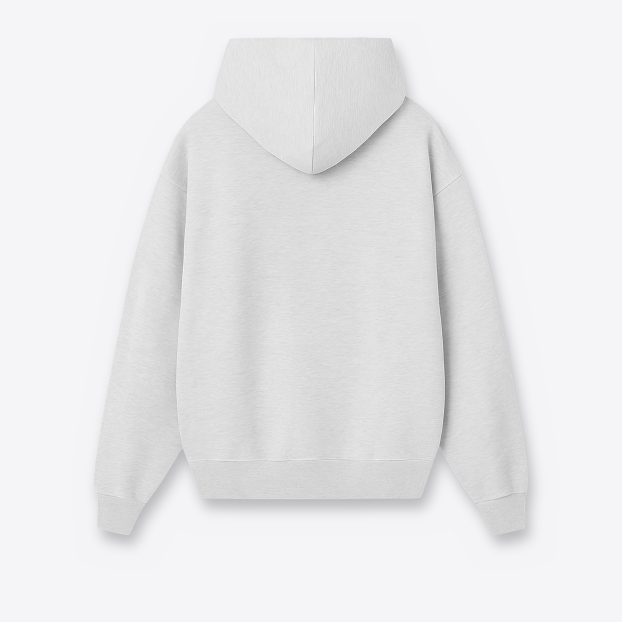 Hoodie gris melange basico espalda