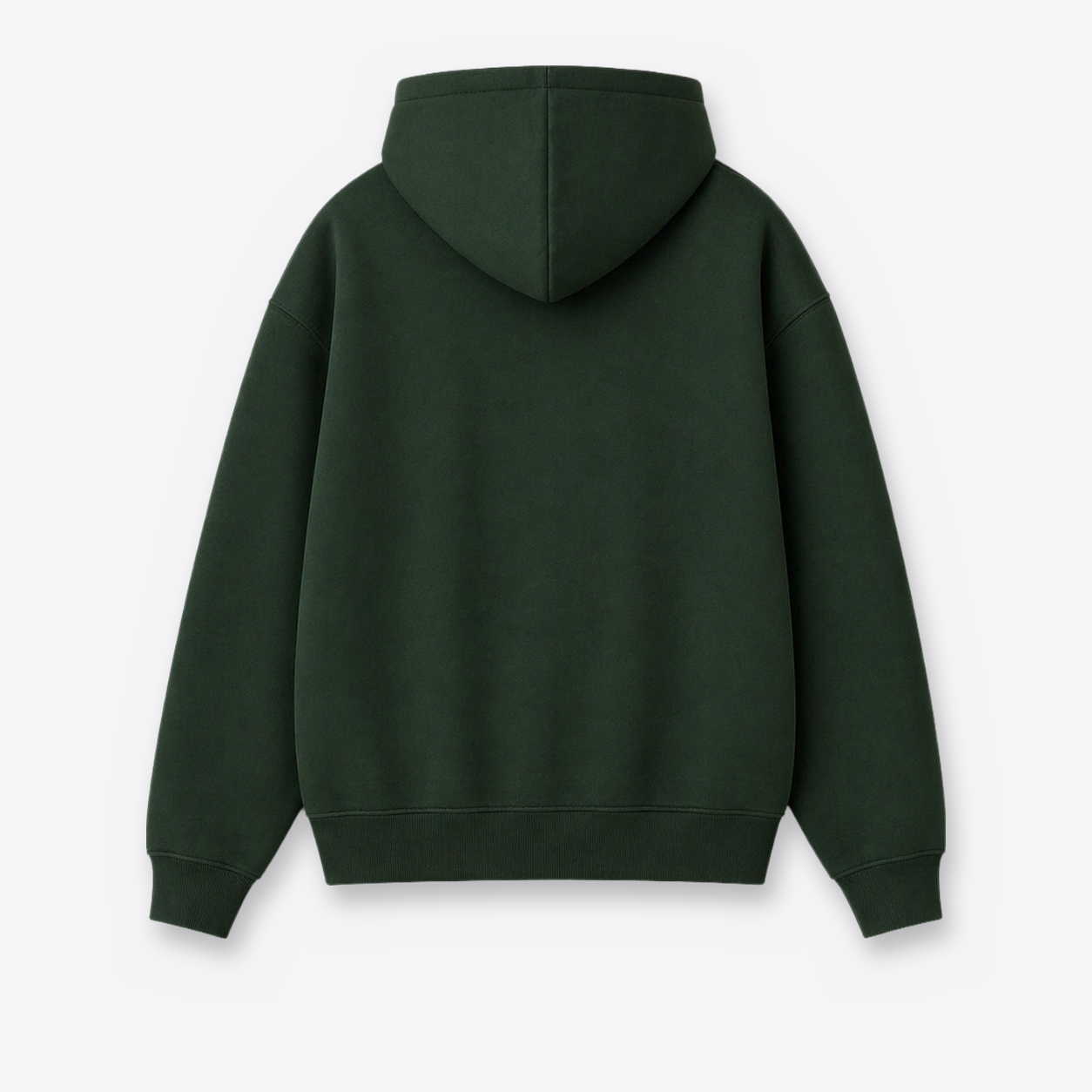 Hoodie basic Verde Botella espalda