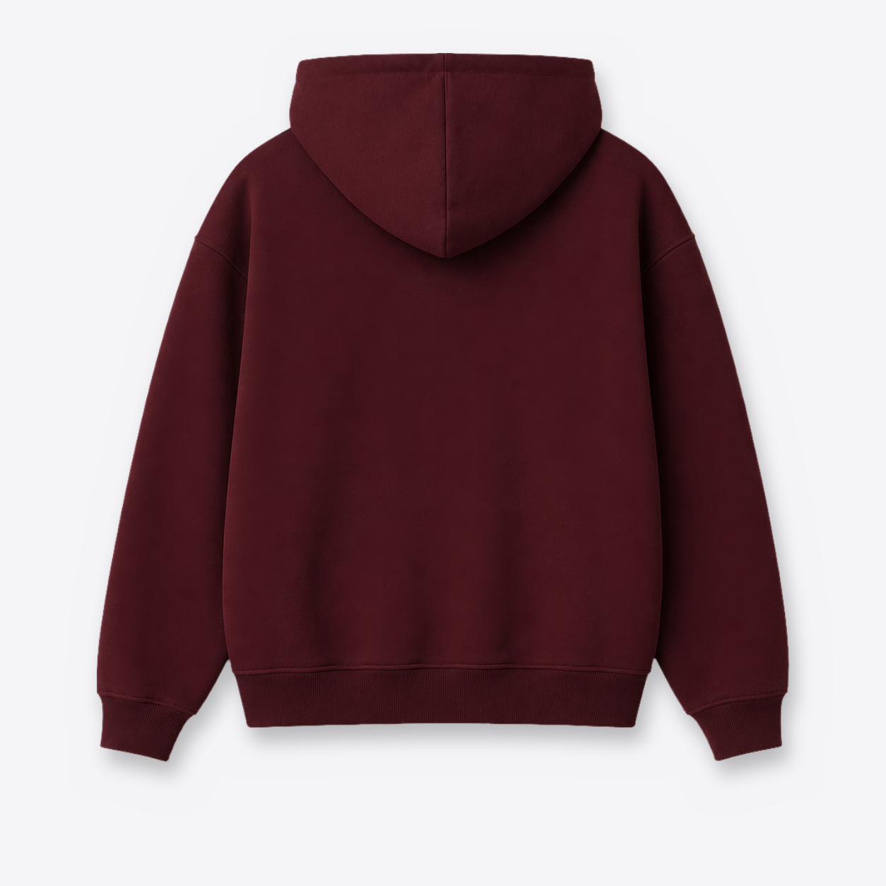 Hoodie basic Burdeo espalda