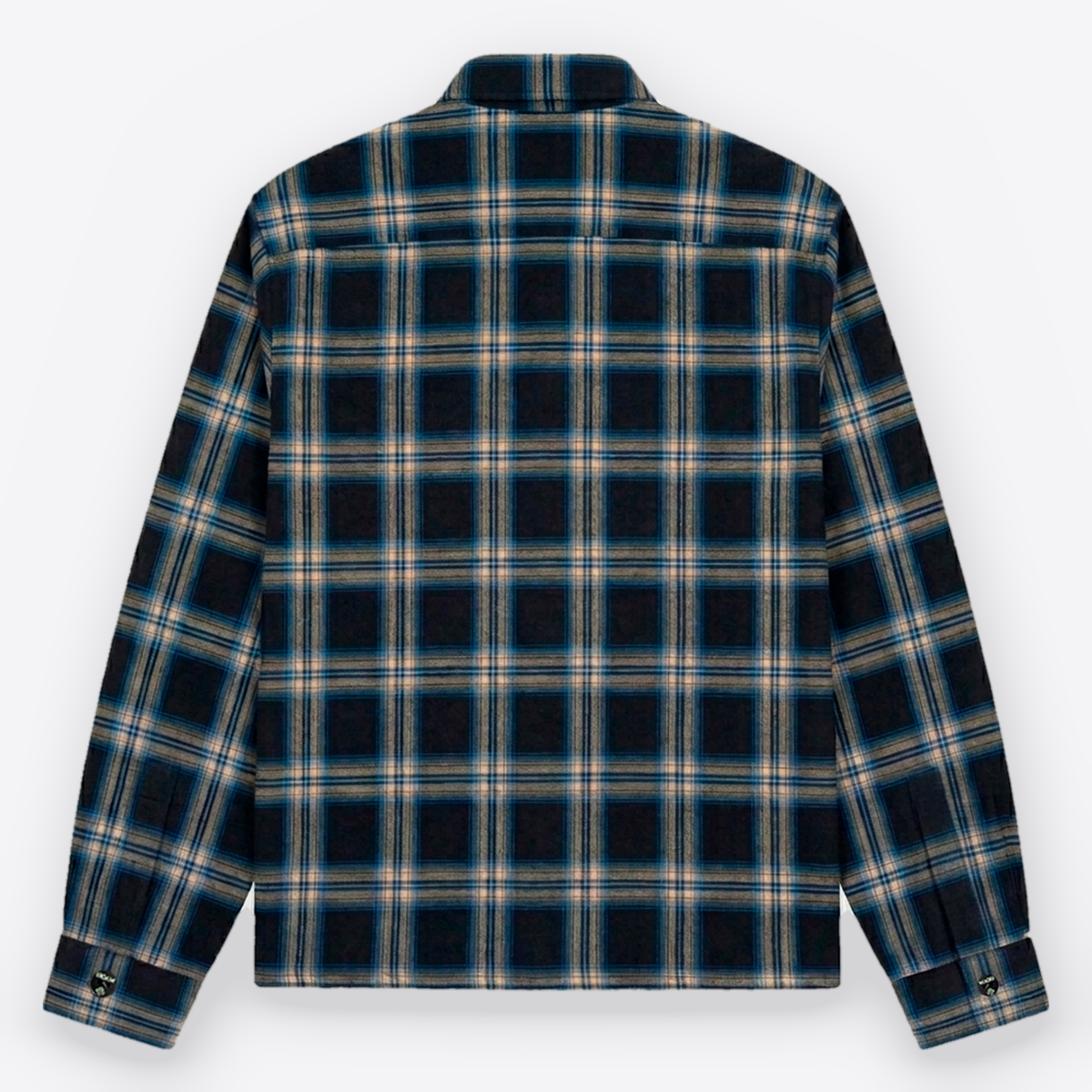 Camisa MAORI Tartán Negro Hielo - espalda