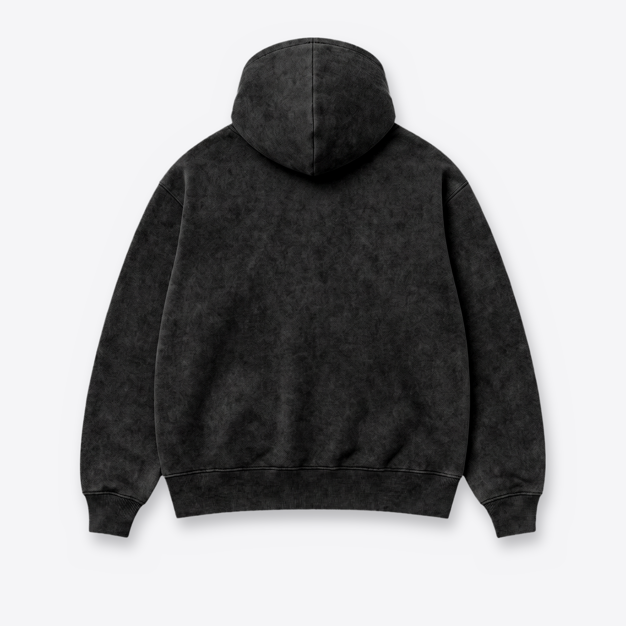 Hoodie MAORI Black Acid Wash espalda