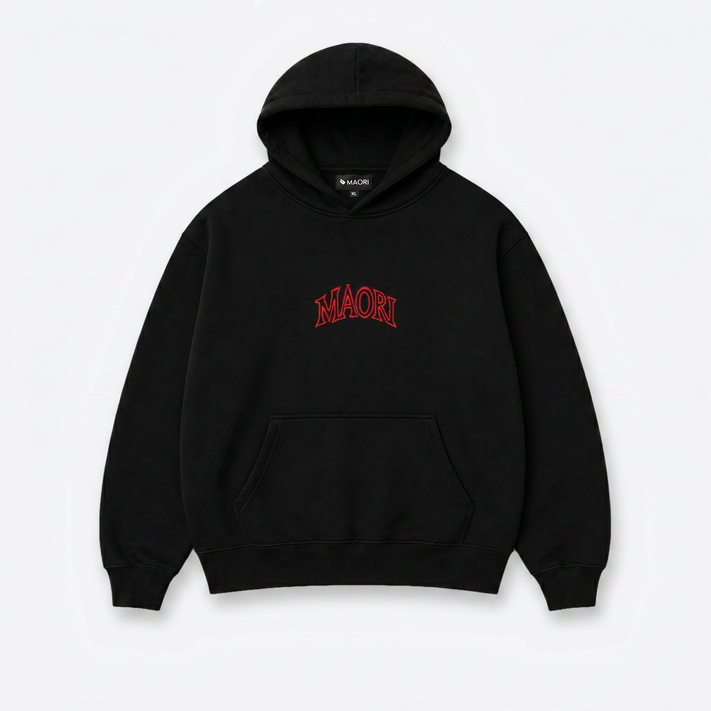 Hoodie MAORI Black Zigzag frente