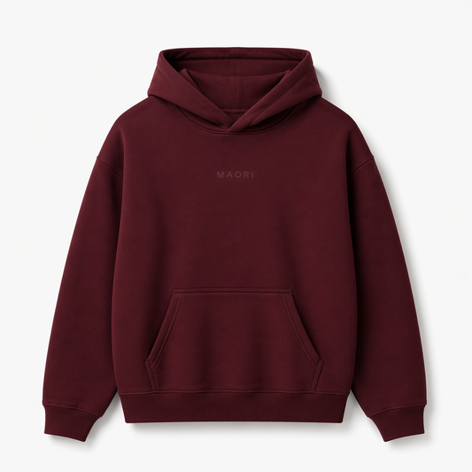 Hoodie basic Burdeo MAORI
