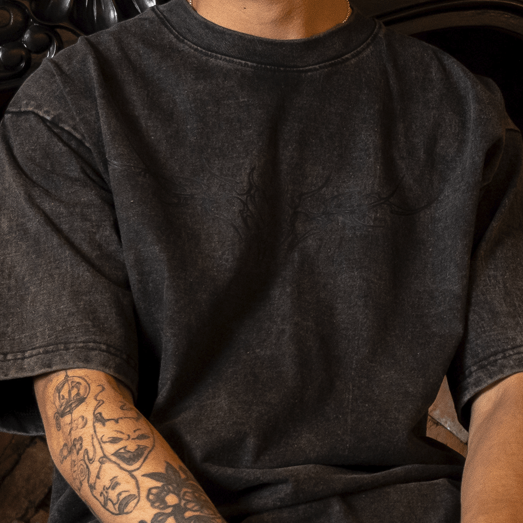 polera acid wash tribal MAORI imagen 3