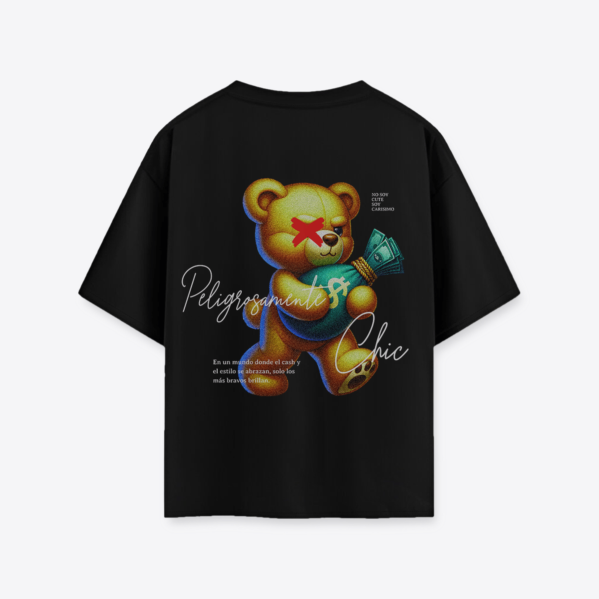 Polera MAORI Negra Peluche Caro