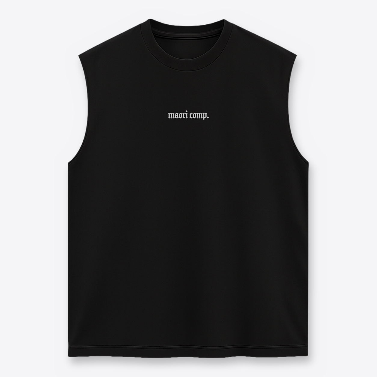 Polera MAORI Negro & Blanco Sin Mangas