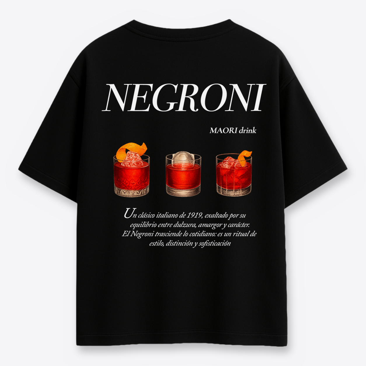 Polera MAORI Negra Negroni Oversize Edición Limitada