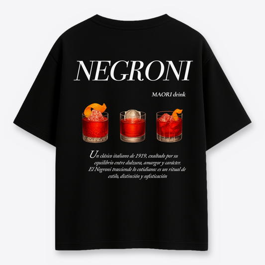 Polera MAORI Negra Negroni Oversize Edición Limitada