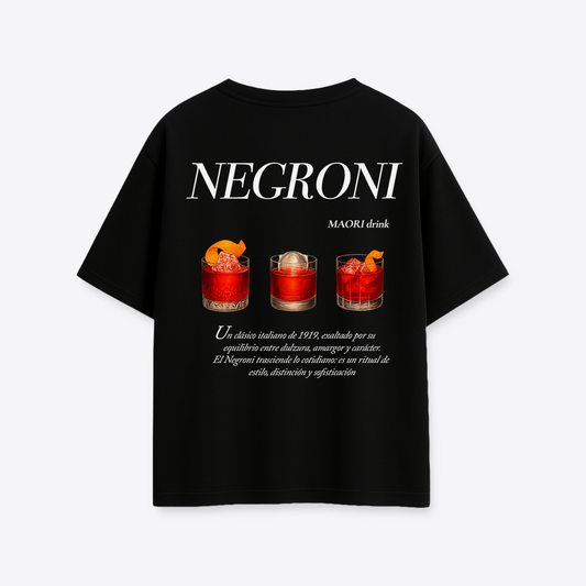 Polera MAORI Negra Negroni Oversize Edición Limitada