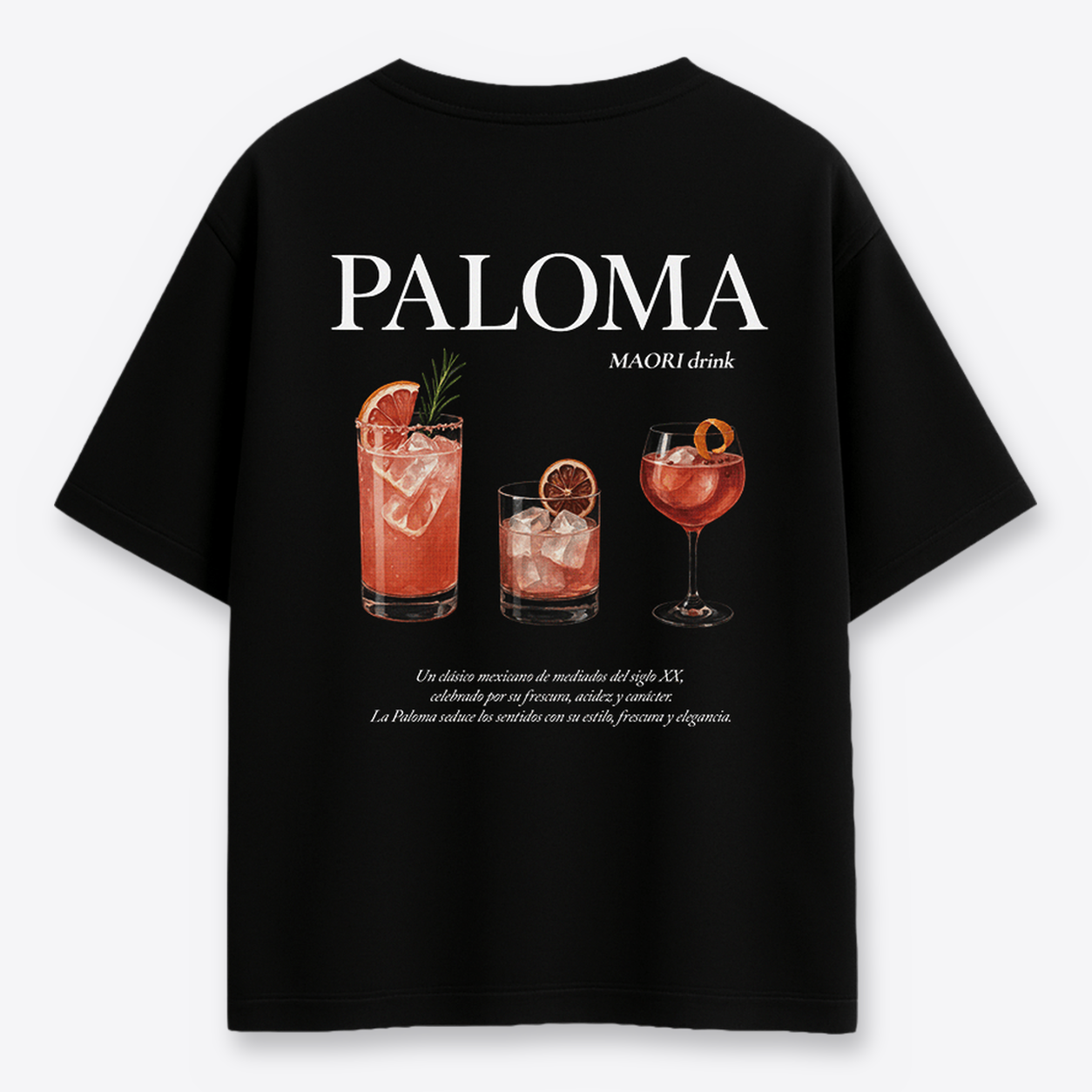 Polera MAORI Negra Paloma Oversize Edición Limitada