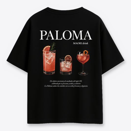 Polera MAORI Negra Paloma Oversize Edición Limitada
