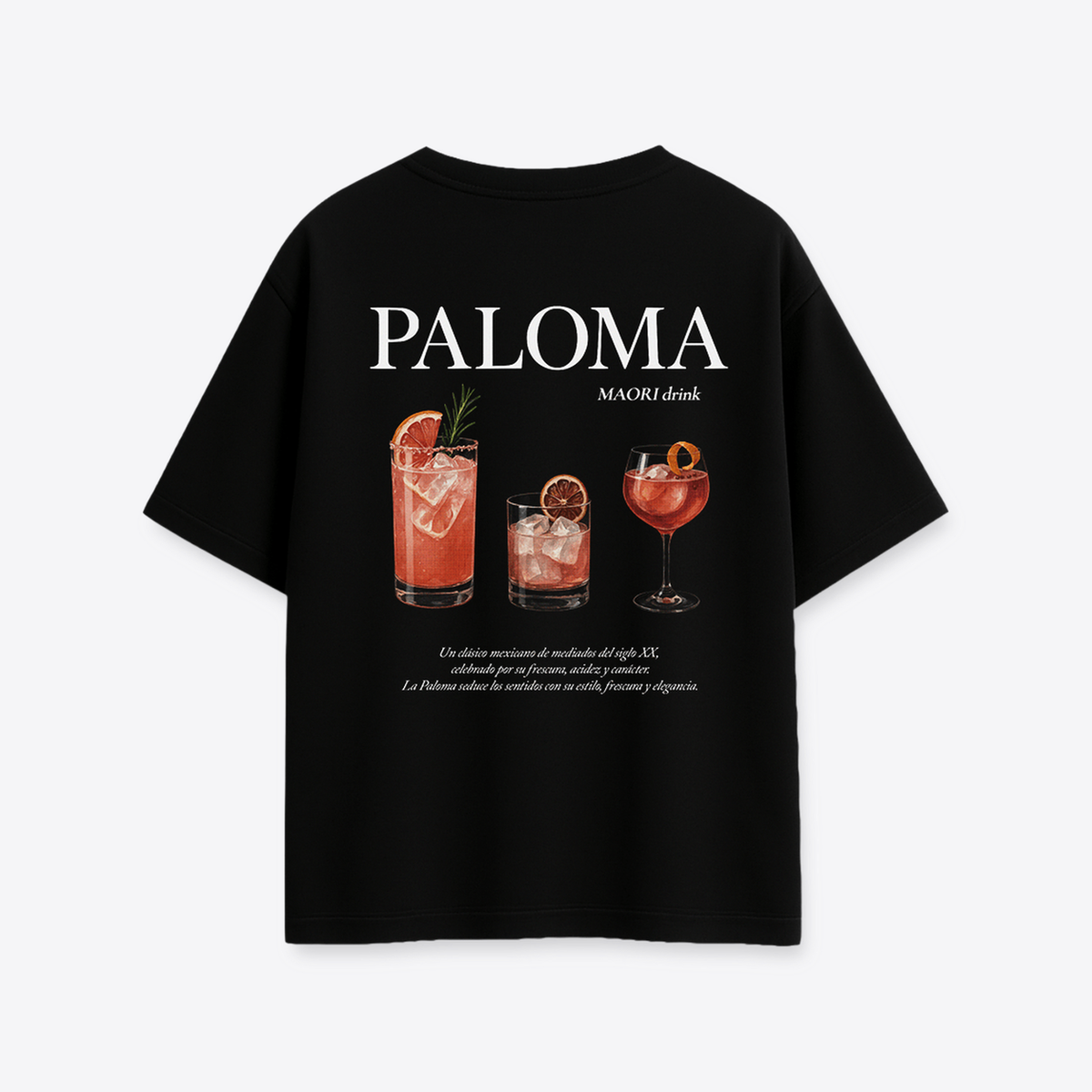Polera MAORI Negra Paloma Oversize Edición Limitada