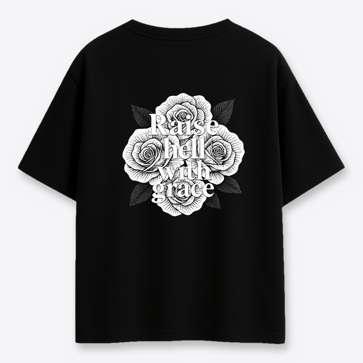Polera MAORI Negra Raise Hell With Grace