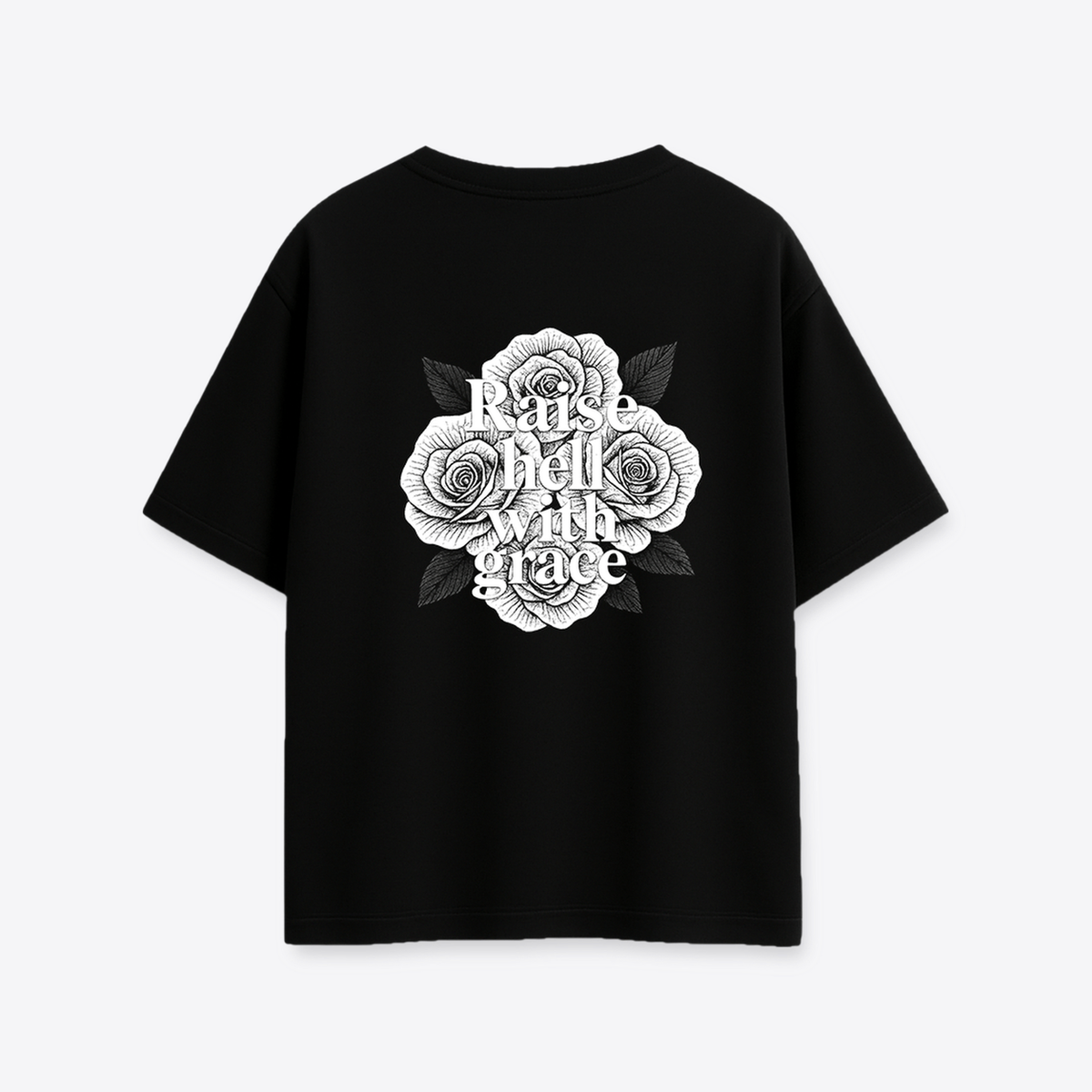 Polera MAORI Negra Raise Hell With Grace