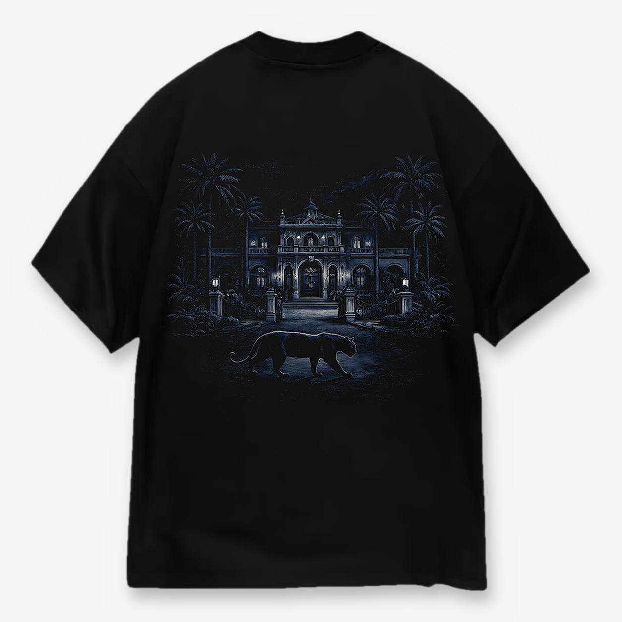 Polera MAORI Negra Pantera Nocturna Oversize