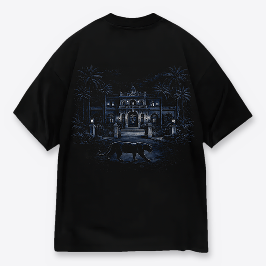 Polera MAORI Negra Pantera Nocturna Oversize