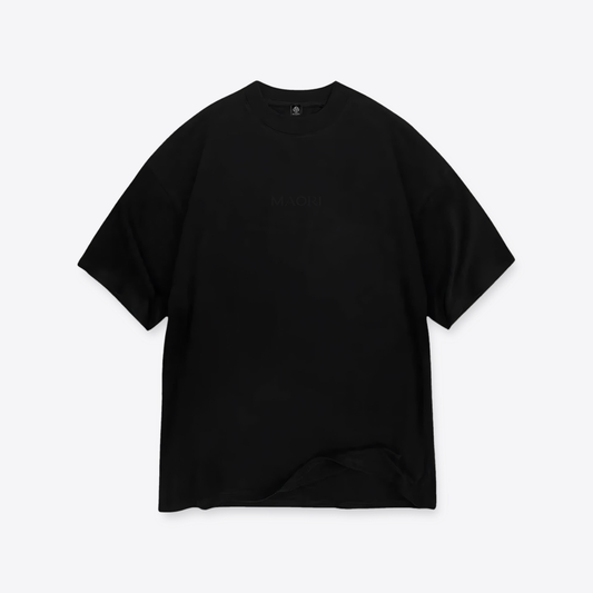 Polera MAORI Negra Pantera Nocturna Oversize