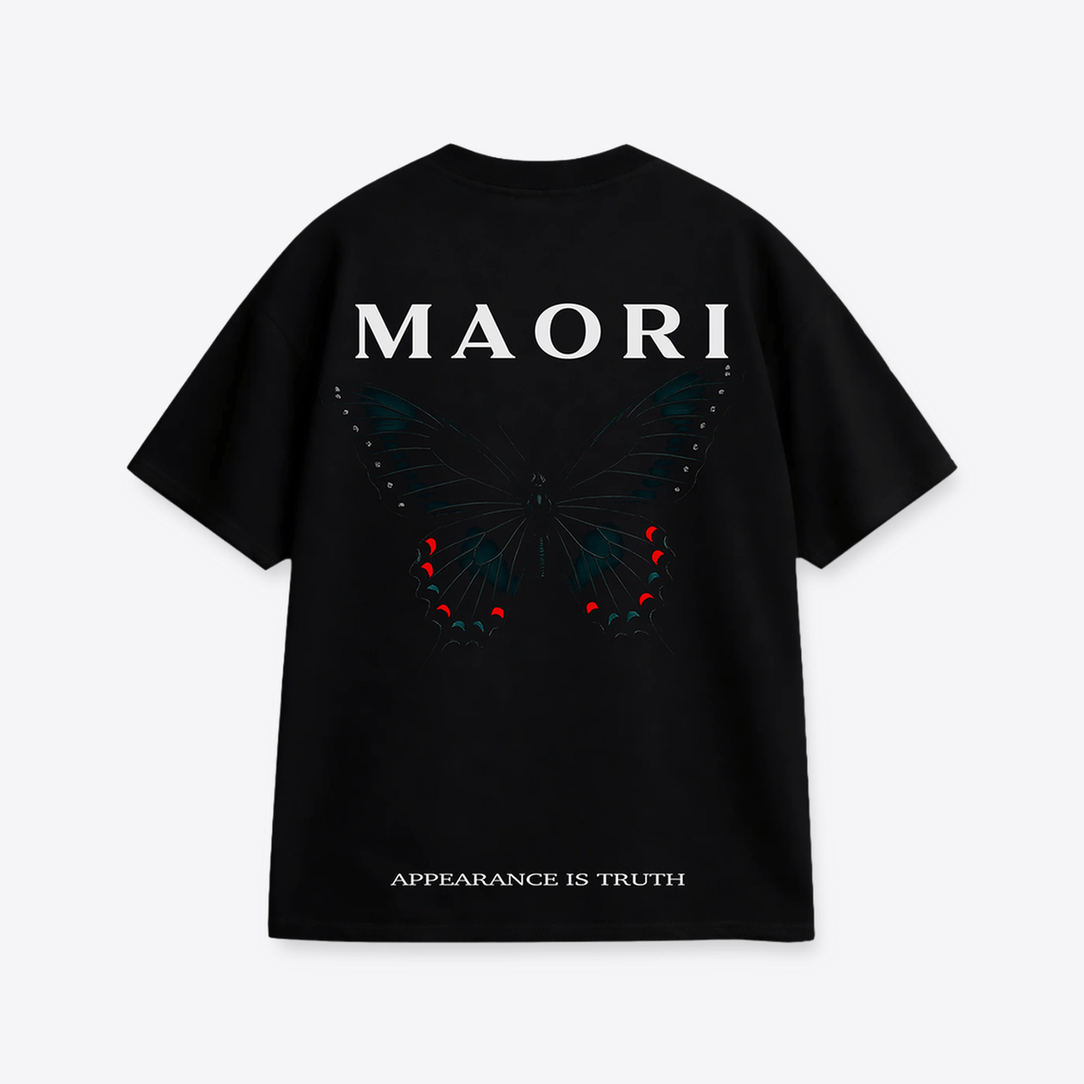 Polera MAORI Negra Butterfly Truth