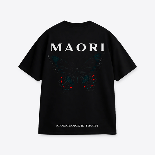 Polera MAORI Negra Butterfly Truth