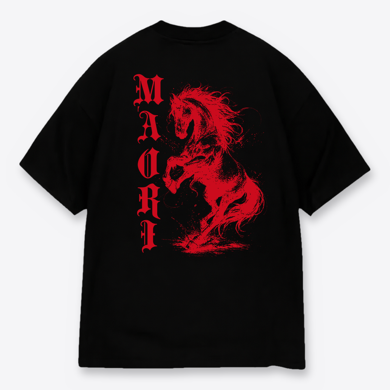 Polera MAORI Negra Crimson Horse