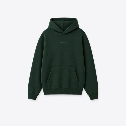 Hoodie MAORI Verde Botella Basic