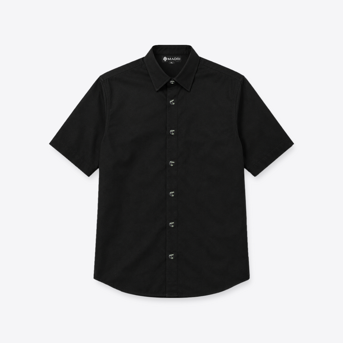 Camisa MAORI Negro Cuello Normal
