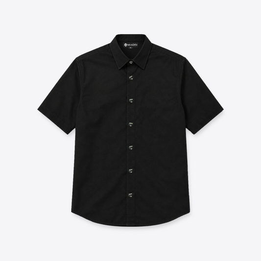 Camisa MAORI Negro Cuello Normal