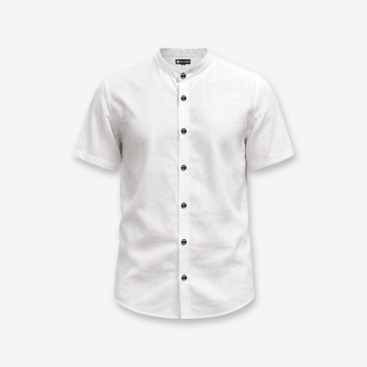 Camisa MAORI Blanca Cuello Mao