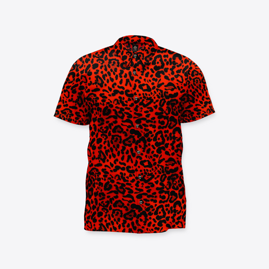 Camisa MAORI Leopardo Rojo