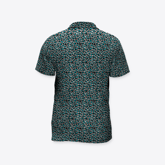 Camisa MAORI Leopardo Celeste