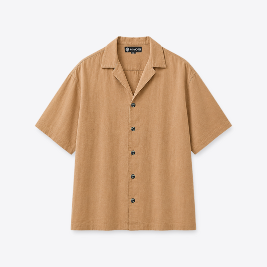 Camisa MAORI Cuello Sport Camel