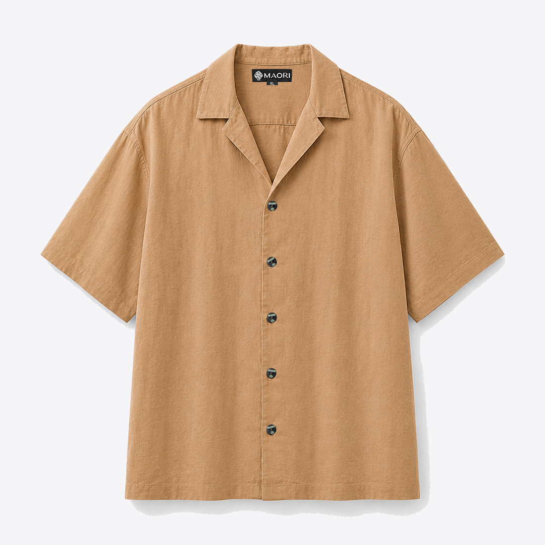 Camisa cuello sport camel