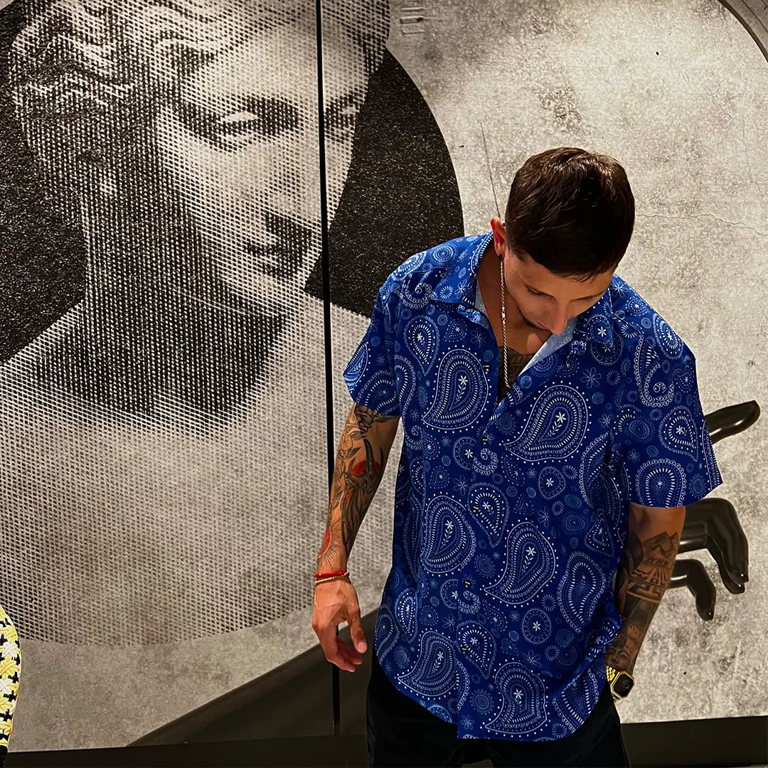 Camisa MAORI Bandana Blue