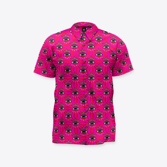 Camisa MAORI Cuello Sport Fucsia Funky