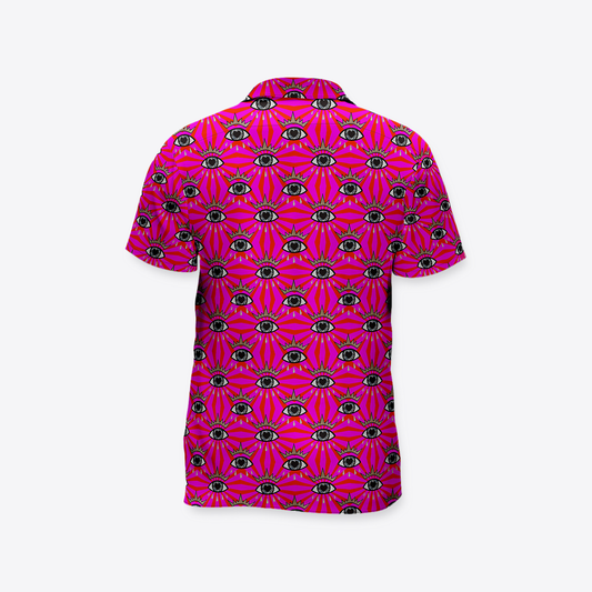Camisa MAORI Cuello Sport Fucsia Funky
