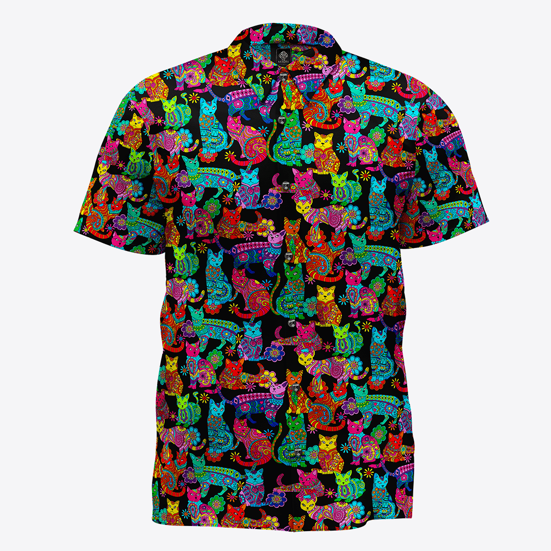 Camisa gatos mandalas