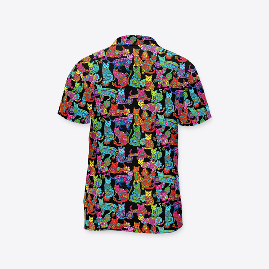 Camisa MAORI Gatos Mandalas