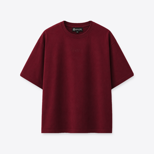Polera MAORI Burdeo Essentials