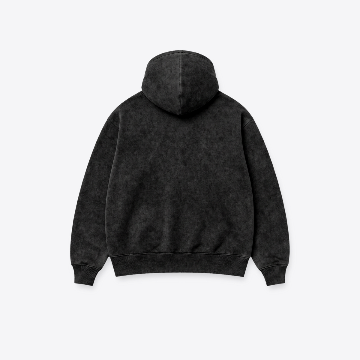 Hoodie MAORI Black Acid Wash