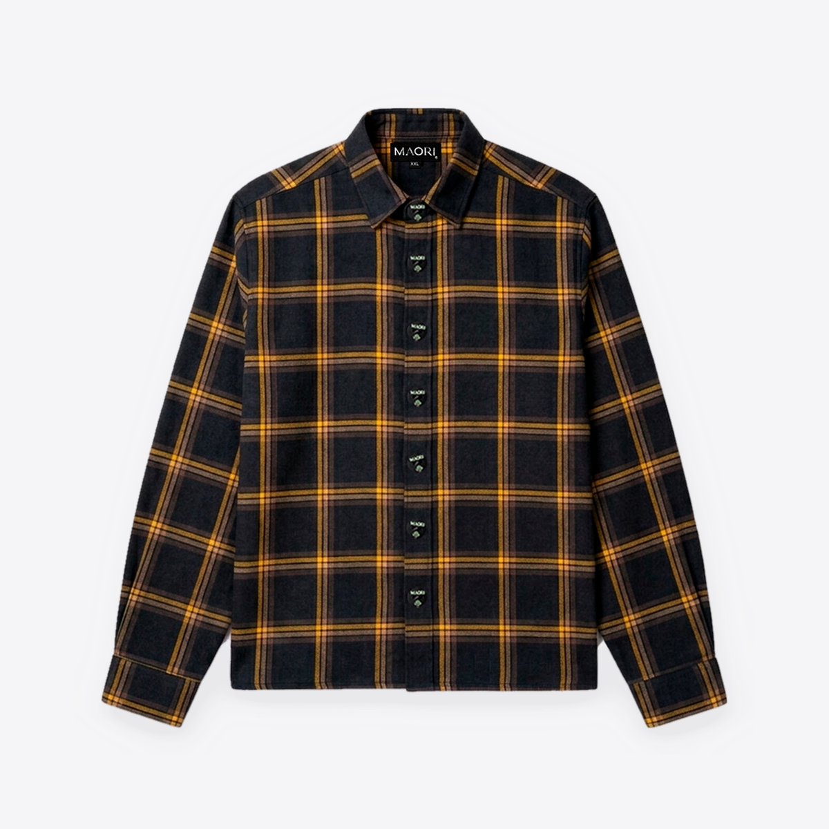 Camisa MAORI Tartán Mostaza