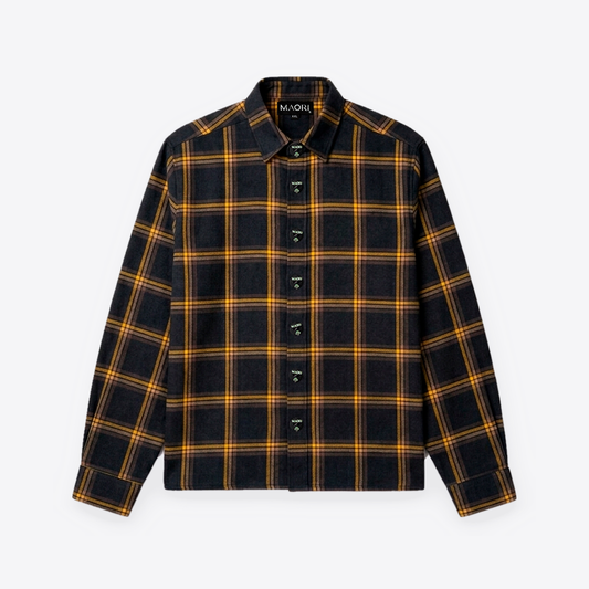 Camisa MAORI Tartán Mostaza