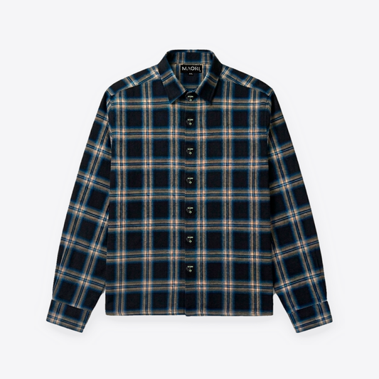 Camisa MAORI Tartán Negro Hielo