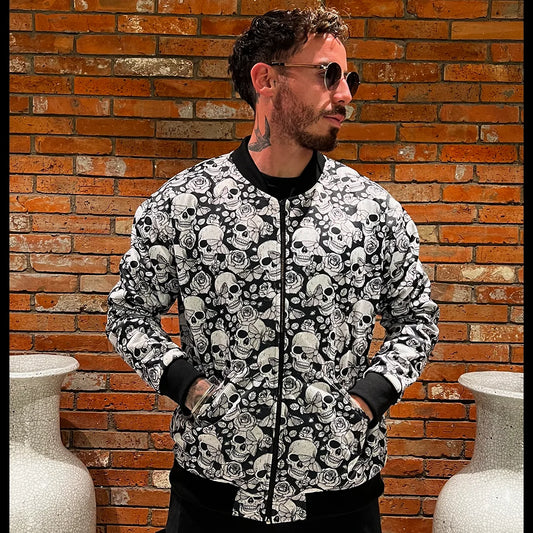 bomber jacket calaveras mariposas MAORI imagen 2