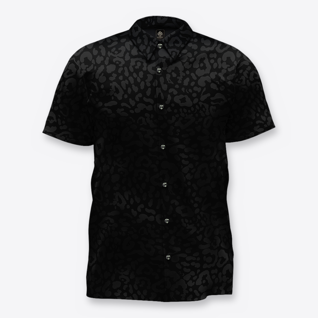 Camisa leopardo negro frente