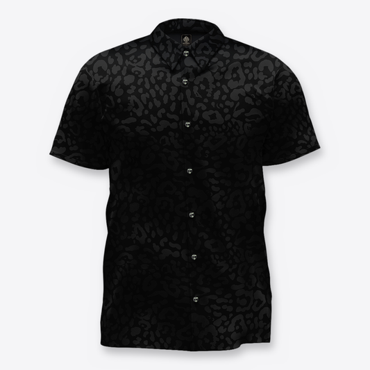 Camisa leopardo negro frente