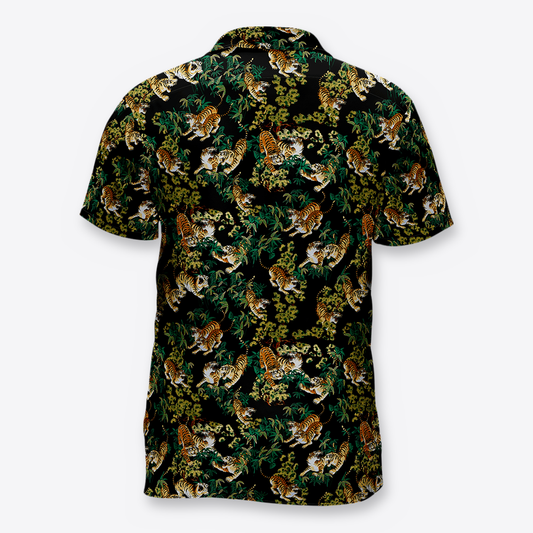 Camisa tigre verde esmeralda espalda